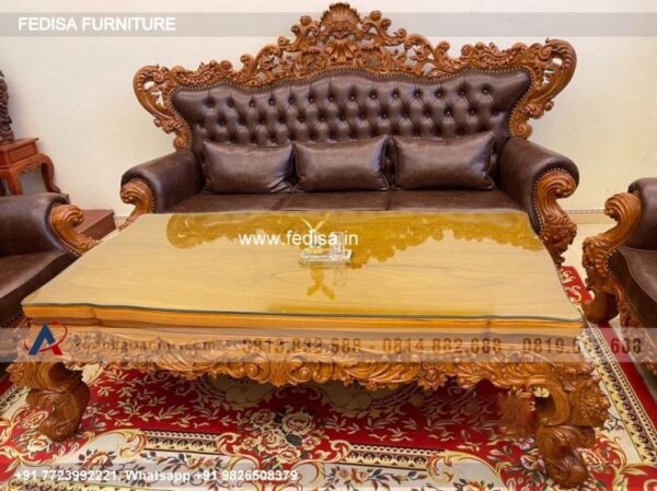 Wooden Sofa Set Wooden Shahi Sofa Set No-2252 Designer Wooden Sofa Set