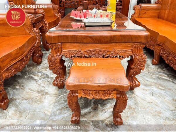Wooden Sofa Set Wooden Durian L Shape Sofa No-2286 67 Seater Wooden Sofa Set