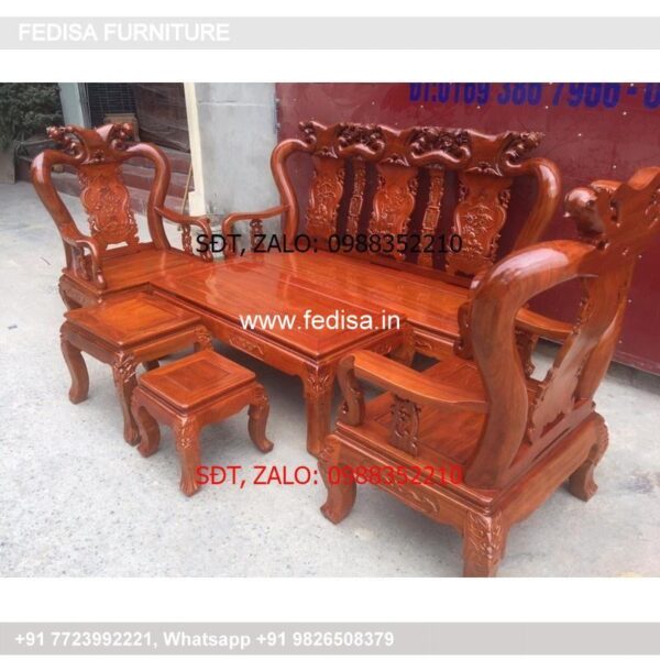Wooden Sofa Set Wooden L Shape Sofa With Corner Table No-2291 Wooden Carved Sofa Set