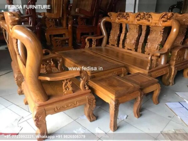Wooden Sofa Set Wooden Blue L Shaped Sectional No-2313 Wooden Sofa Set Price Below 20016
