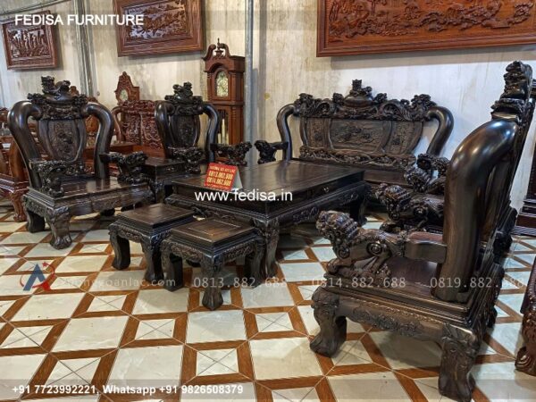 Wooden Sofa Set Wooden Double Sofa Chair No-2445 Wooden Setty Set