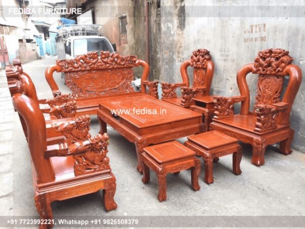 Wooden Sofa Set Wooden New Sofa Set No-2632 Black Wooden Sofa Set