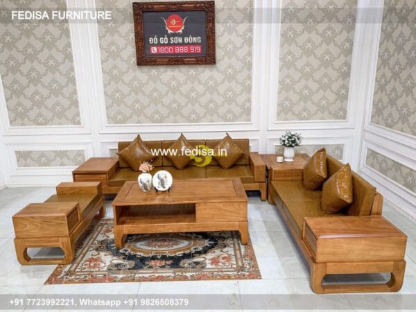 Wooden Sofa Set Wooden White Leather Living Room Set No-2784 Damro Wooden Sofa Set