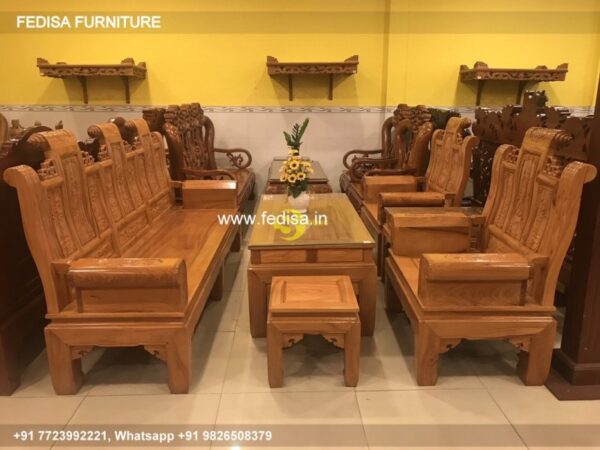 Wooden Sofa Set Wooden Six Seater Sofa No-2918 Wooden Sofa Cushion Set