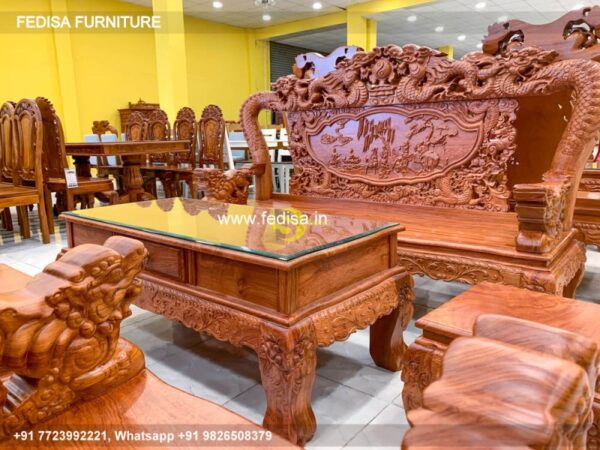 Wooden Sofa Set Wooden Brown Couch Set No-3066 Wooden Sofa Set Under 10009