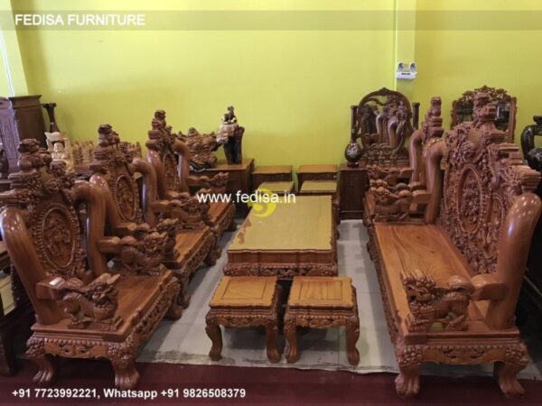 Wooden Sofa Set Wooden Low Budget Sofa Set No-3076 Royal Wooden Sofa Set