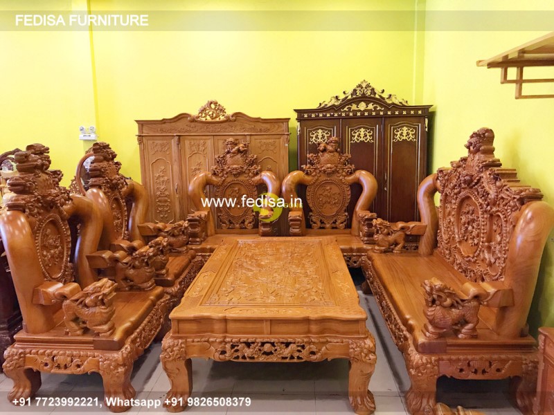 Wooden Sofa Set Wooden Ivory Sofa Set No-3083 Wooden Frame Sofa Set