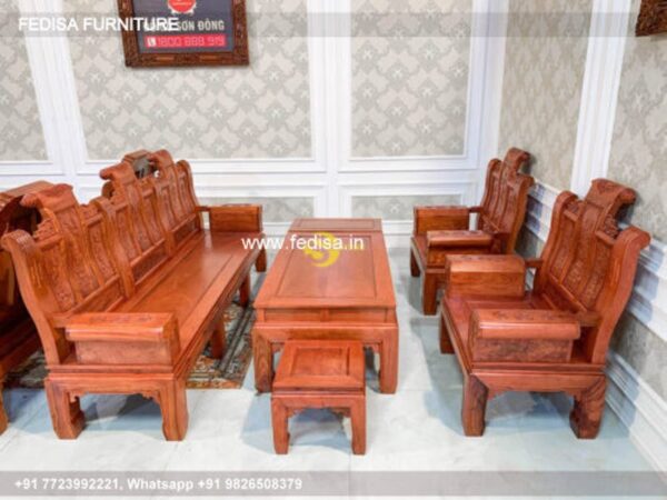 Wooden Sofa Set Wooden Tufted Sofa Sectional No-3088 L Shape Wooden Sofa Set