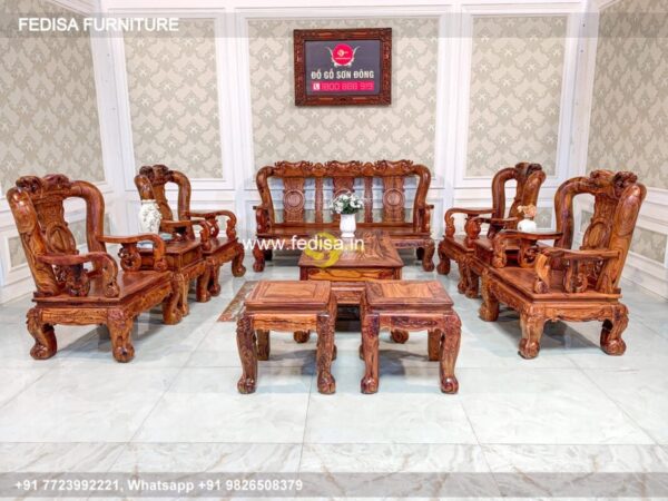 Wooden Sofa Set Wooden 4 Piece Leather Sofa Set No-3106 Wooden Settee