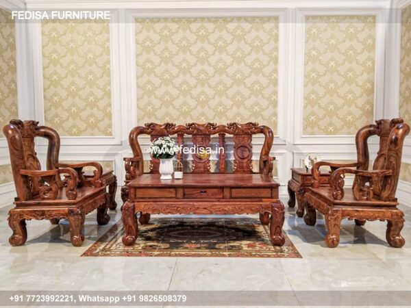 Wooden Sofa Set Wooden King Sofa Set No-3109 Damro Wooden Sofa Set