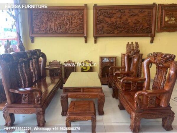 Wooden Sofa Set Wooden L Shape Leather Sofa Set No-3134 Best Wooden Sofa