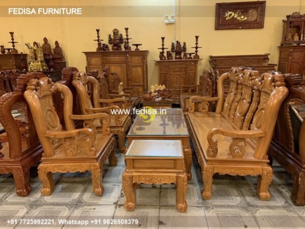 Wooden Sofa Set Wooden Light Blue Sofa Set No-3144 Cushion For Wooden Sofa Set