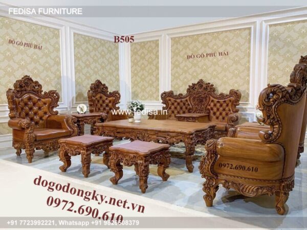 Wooden Sofa Set Wooden Light Brown Sofa Set No-3207 Wooden Sofa 5 Seater