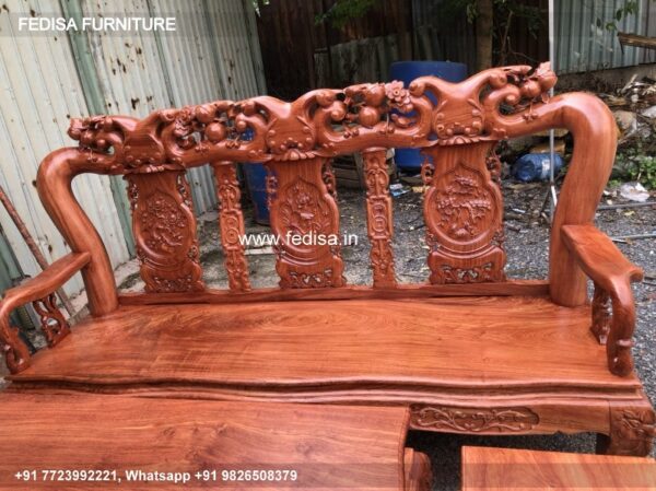 Wooden Sofa Set Wooden Blue Sofa Set Living Room No-3230 Wooden Sofa Set Price