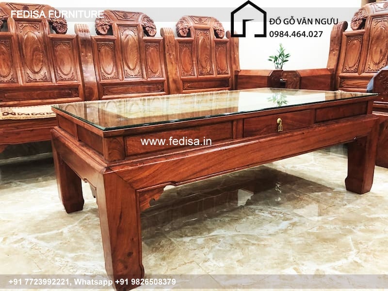 Wooden Sofa Set Wooden Black Leather Furniture Set No-3307 Corner Sofa Set Wooden