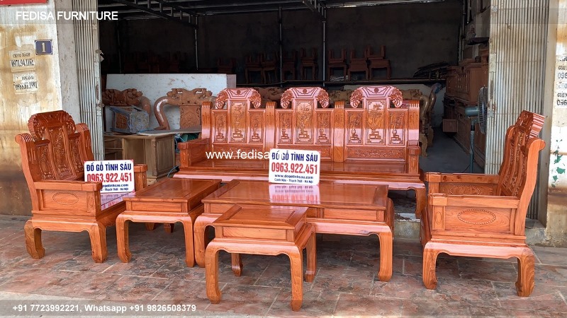 Wooden Sofa Set Wooden Three Piece Couch Set No-3340 Wooden Sofa Frame Manufacturers