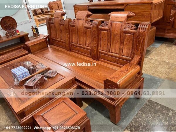 Wooden Sofa Set Wooden Chesterfield Leather Sofa Set No-3346 Designer Wooden Sofa Set