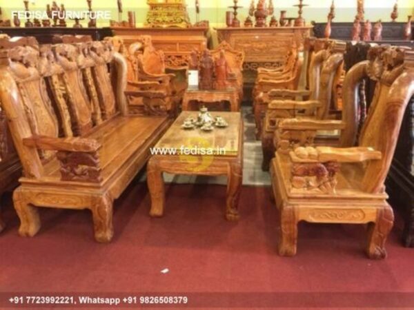 Wooden Sofa Set Wooden Sofa 1 Set No-3365 L Shape Wooden Sofa