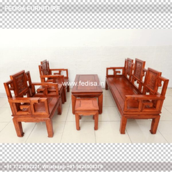 Wooden Sofa Set Wooden Set Of Sofa No-3392 Wooden Royal Sofa Set