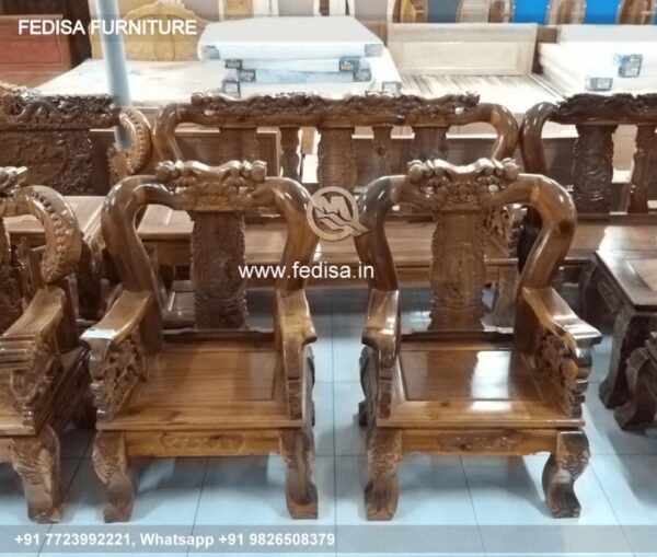 Wooden Sofa Set Wooden Sitting Room Furniture Set No-3426 Wooden Corner Sofa