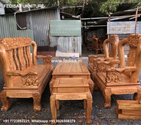 Wooden Sofa Set Wooden White Leather Furniture Set No-3459 Best Wooden Sofa