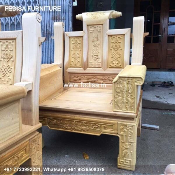 Wooden Sofa Set Wooden Beige Leather Living Room Set No-3463 Latest Wooden Sofa