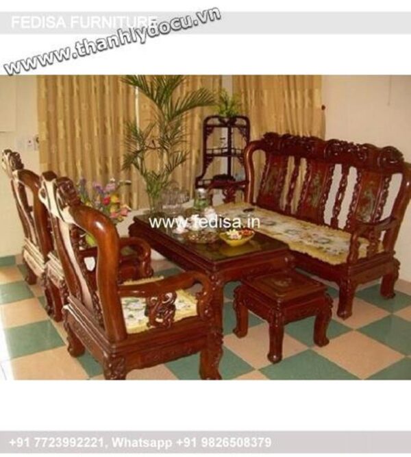 Wooden Sofa Set Wooden Red Color Sofa Set No-3485 21 Seater Wooden Sofa Set