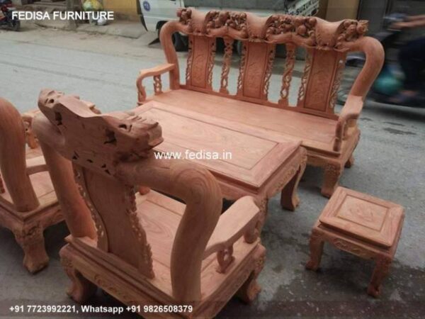 Wooden Sofa Set Wooden Emerald Green Sofa Set No-3571 Wooden Sofa Set For Living Room