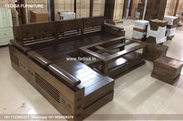 Wooden Sofa Set Wooden Simple L Shape Sofa No-3588 Modern Wooden Sofa Set