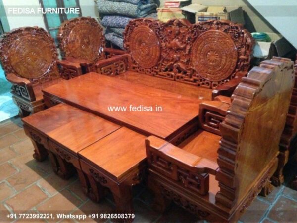 Wooden Sofa Set Wooden Leather L Shape Sofa Set No-3599 Cushion For Wooden Sofa Set