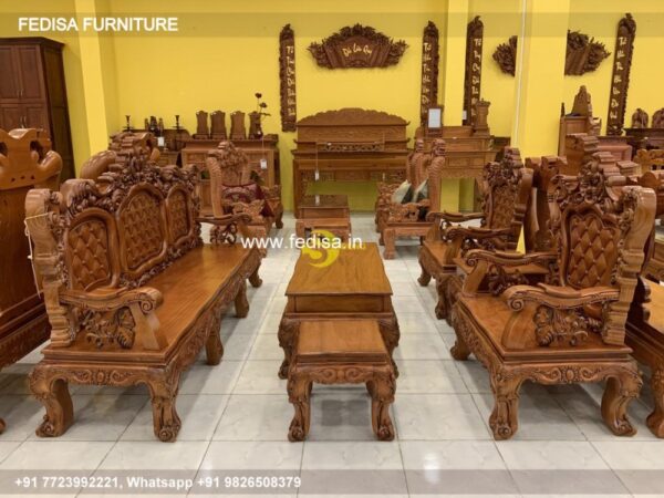 Wooden Sofa Set Wooden Chesterfield Couch Set No-3656 Antique Wooden Sofa Set