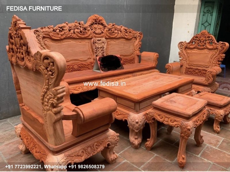 Wooden Sofa Set Wooden Navy L Shaped Couch No-3686 Wooden Corner Sofa