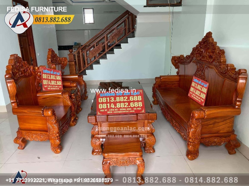 Wooden Sofa Set Wooden Sofa Set Cushion Foam No-3720 Simple Sofa Set Wooden