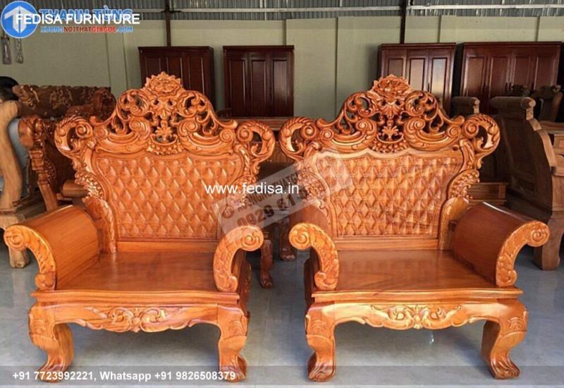 Wooden Sofa Set Wooden 4 Seater Sofa And Chair Set No-3731 Maharaja Wooden Sofa Set