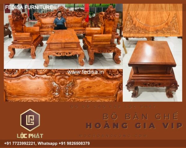 Wooden Sofa Set Wooden Double Sofa Chair No-3734 Wooden Setty Set