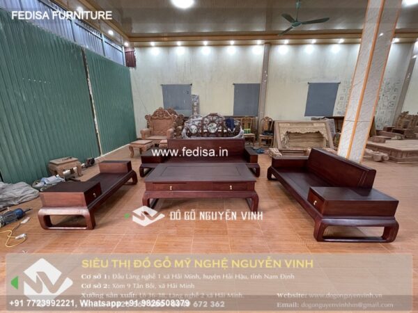 Wooden Sofa Set Wooden Box Type Sofa Set No-3735 Royal Oak Wooden Sofa Set