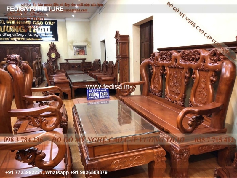 Wooden Sofa Set Wooden Grand Sofa Set No-3736 Designer Wooden Sofa Set