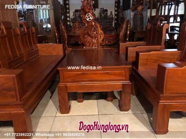 Wooden Sofa Set Wooden Zuari Sofa Set No-3743 Luxury Wooden Sofa Set