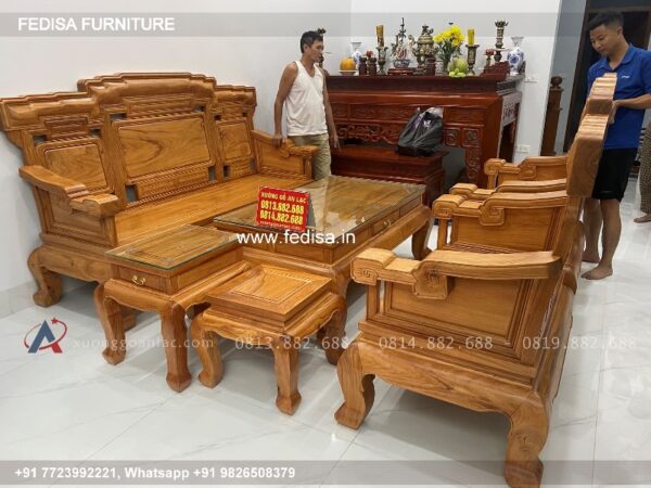 Wooden Sofa Set Led Wooden Couch Set No-3782 Wooden Royal Sofa Set