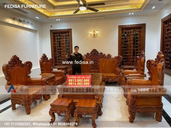Wooden Sofa Set Wooden Made L Shape Sofa No-3801 Designer Wooden Sofa Set