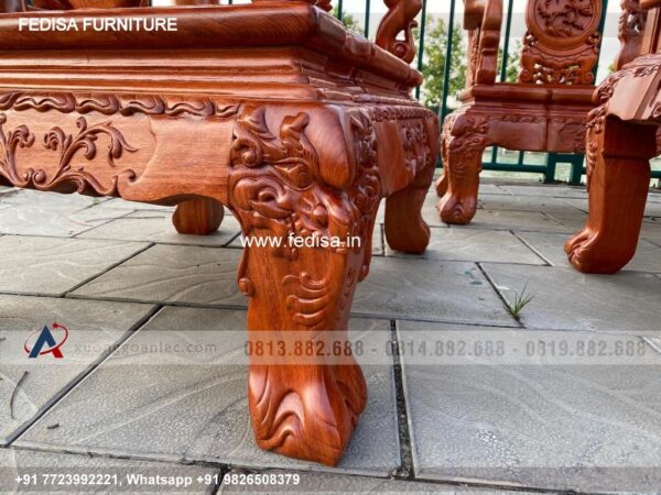 Wooden Sofa Set Wooden Original Leather Sofa Set No-3819 Wooden Sofa Price