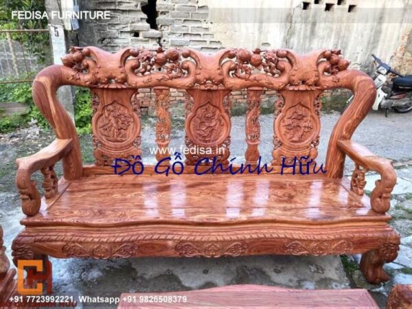 Wooden Sofa Set Wooden L Shaped Velvet Couch No-3830 Wooden Corner Sofa Set