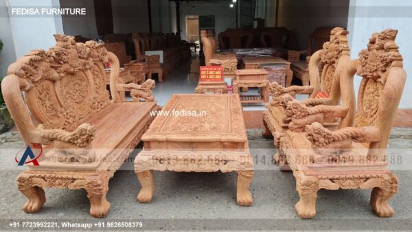 Wooden Sofa Set Wooden L Shape Sofa Under 15002 No-3856 Royal Wooden Sofa Set