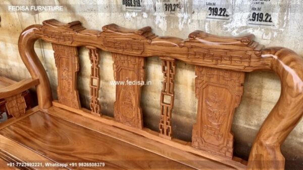 Wooden Sofa Set Wooden Power Sofa Set No-3867 Black Wooden Sofa Set