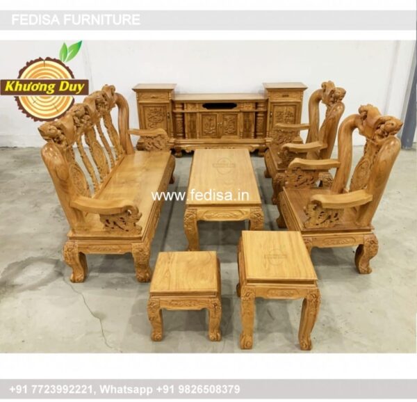 Wooden Sofa Set Wooden Blue Sofa Set No-3934 Wooden Sofa Set Price