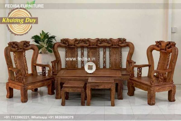 Wooden Sofa Set Wooden L Type Sofa Set No-3949 Wooden Corner Sofa Set