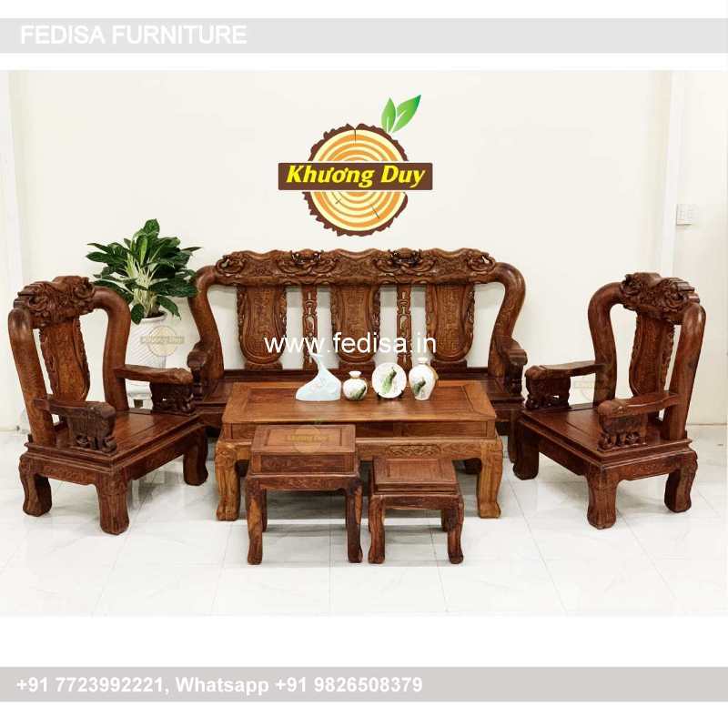 Wooden Sofa Set Wooden L Shaped Sectional Couch No-3950 Wooden Sofa Set For Living Room