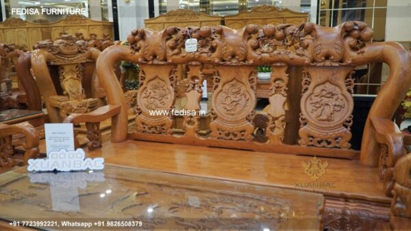 Wooden Sofa Set Wooden Seven Seater Sofa No-3981 Wooden Sofa Set Price Below 20004