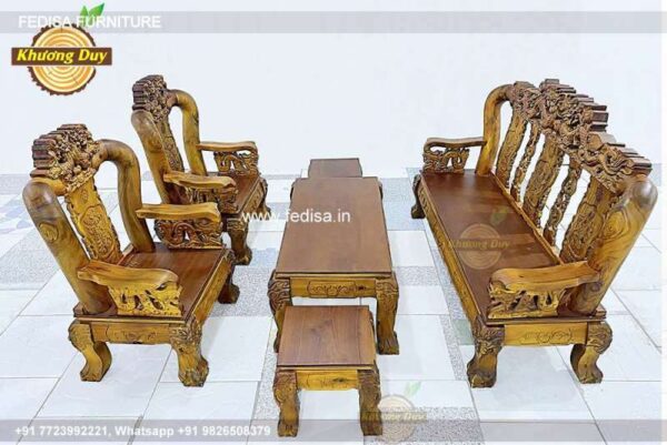 Wooden Sofa Set Wooden Black Leather Sofa Set No-3988 Wooden Sofa Set Low Price