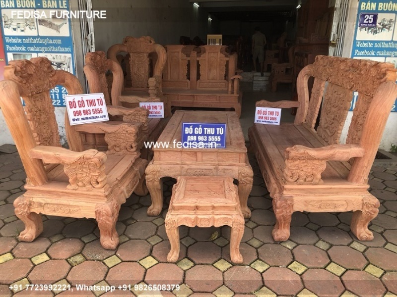 Wooden Sofa Set Wooden Tufted Sofa Set No-4010 Wooden Sofa Online